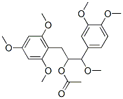 Acetic acid 1-[(2,4,6-trimethoxyphenyl)methyl ]-2-methoxy-2-(3,4-dimethoxyphenyl)ethyl ester Structure,62849-13-2Structure