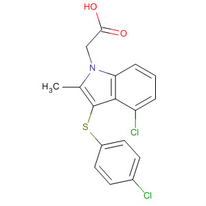 4-氯-3-[(4-氯苯基)硫代]-2-甲基-1H-吲哚-1-乙酸结构式_628736-18-5结构式