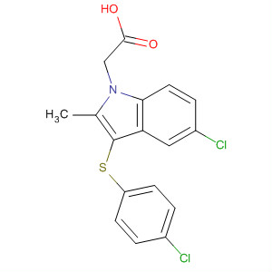 5-氯-3-[(4-氯苯基)硫代]-2-甲基-1H-吲哚-1-乙酸结构式_628736-21-0结构式