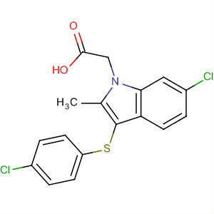 6-氯-3-[(4-氯苯基)硫代]-2-甲基-1H-吲哚-1-乙酸结构式_628736-24-3结构式