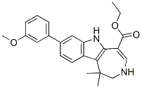 Azepino[4,5-b]indole-5-carboxylic acid, 1,2,3,6-tetrahydro-8-(3-methoxyphenyl)-1,1-dimethyl-, ethyl ester Structure,629662-81-3Structure