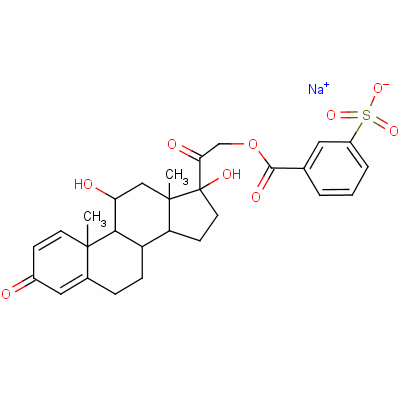 泼尼松龙苯酰磺酸钠结构式_630-67-1结构式
