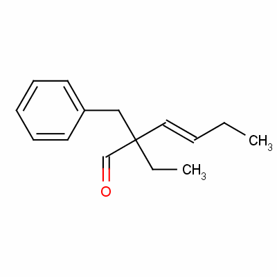 2-(But-1-enyl)-2-ethyl-3-phenylpropionaldehyde Structure,63007-28-3Structure