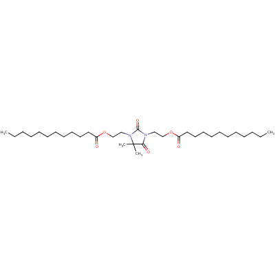 (4,4-Dimethyl-2,5-dioxoimidazolidine-1,3-diyl)diethylene dilaurate Structure,63059-80-3Structure