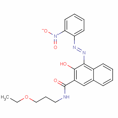 N-(3-ethoxypropyl)-3-hydroxy-4-[(2-nitrophenyl)azo]naphthalene-2-carboxamide Structure,63074-58-8Structure