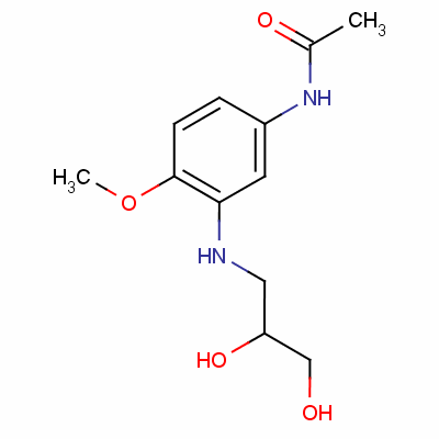 N-[3-[(2,3-二羟基丙基)氨基]-4-甲氧基苯基]乙酰胺结构式_63133-73-3结构式