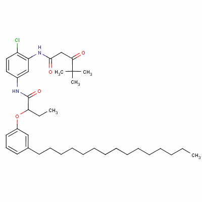 N-[2-chloro-5-[[1-oxo-2-(3-pentadecylphenoxy)butyl ]amino]phenyl ]-4,4-dimethyl-3-oxovaleramide Structure,63133-80-2Structure