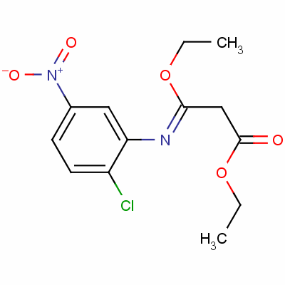 Ethyl 3-[(2-chloro-5-nitrophenyl)imino]-3-ethoxypropionate Structure,63134-00-9Structure