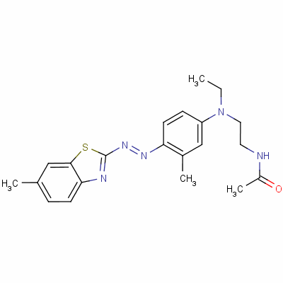 N-[2-[ethyl [3-methyl-4-[(6-methylbenzothiazol-2-yl)azo]phenyl ]amino]ethyl ]acetamide Structure,63134-02-1Structure