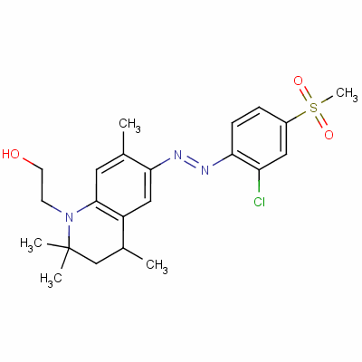 6-[[2-Chloro-4-(methylsulphonyl)phenyl ]azo]-3,4-dihydro-2,2,4,7-tetramethyl-2h-quinoline-1-ethanol Structure,63134-03-2Structure