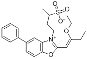 2-(2-Ethoxy-1-butenyl)-5-phenyl-3-(3-sulfobutyl)benzoxazolium inner salt Structure,63148-98-1Structure
