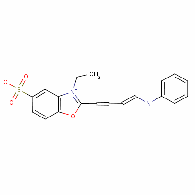 3-Ethyl-2-[4-(phenylamino)buta-1,3-dienyl]-5-sulphonatobenzoxazolium Structure,63149-00-8Structure