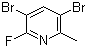 3,5-Dibromo-2-fluoro-6-methylpyridine Structure,632628-07-0Structure