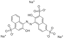 2-Hydroxy-1-(2-hydroxy-4-sulfo-1-naphthylazo)-3,6-naphthalenedisulfonic Acid Trisodium Salt Structure,63451-35-4Structure