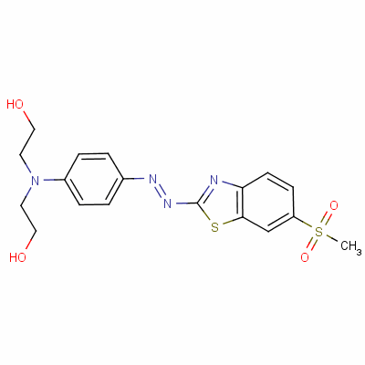2,2’-[[4-[[6-(Methylsulphonyl)benzothiazol-2-yl ]azo]phenyl ]imino]bisethanol Structure,63467-02-7Structure