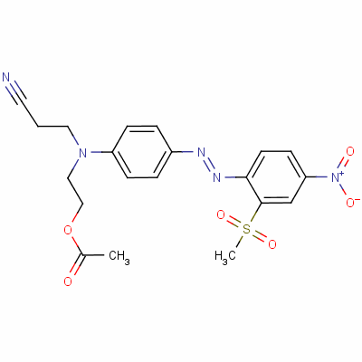 2-[(2-Cyanoethyl)[4-[[2-(methylsulphonyl)-4-nitrophenyl ]azo]phenyl ]amino]ethyl acetate Structure,63467-08-3Structure