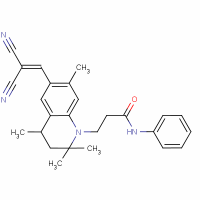 6-(2,2-Dicyanovinyl)-3,4-dihydro-2,2,4,7-tetramethyl-n-phenyl-2h-quinoline-1-propylamine Structure,63467-15-2Structure