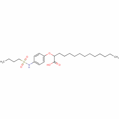 2-[4-[(Butylsulphonyl)amino]phenoxy]tetradecanoic acid Structure,63573-57-9Structure