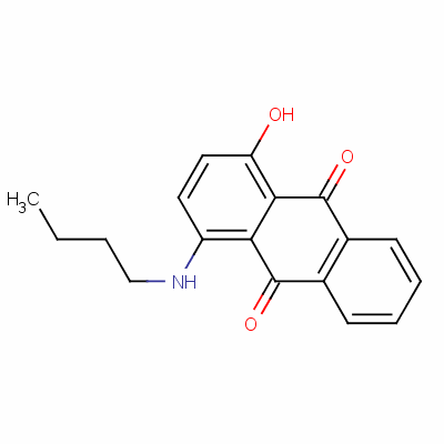 1-(丁基氨基)-4-羟基蒽醌结构式_63768-01-4结构式