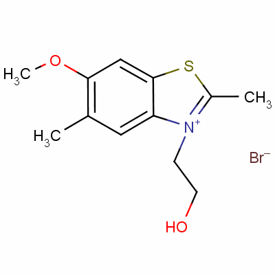 3-(2-羟基乙基)-6-甲氧基-2,5-二甲基苯并噻唑鎓溴化物结构式_63815