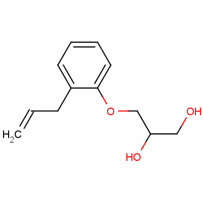 3-(2-烯丙基苯氧基)丙烷-1,2-二醇结构式_63905-22-6结构式