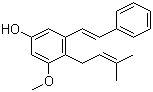 3-甲氧基-4-(3-甲基-2-丁烯基)-5-[(1E)-2-苯基乙烯基]苯酚结构式_64125-60-6结构式