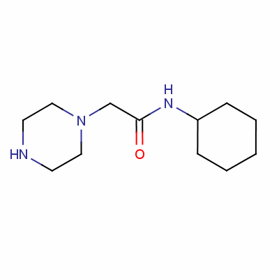 N-环己基-2-哌嗪-1-基乙酰胺双盐酸盐结构式_64204-55-3结构式