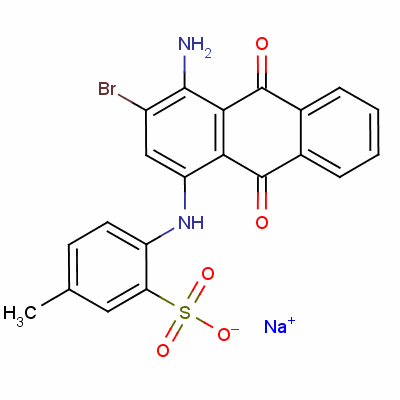 6-[(4-氨基-3-溴-9,10-二氢-9,10-二氧代-1-蒽基)氨基]甲苯-3-磺酸钠结构式_6424-75-5结构式