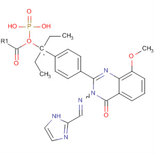 (9ci)-[[4-[3,4-二氢-3-[(1H-咪唑-2-基亚甲基)氨基]-8-甲氧基-4-氧代-2-喹唑啉yl]苯基]甲基]-磷酸二乙酯结构式_642465-64-3结构式