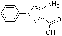 4-氨基-1-苯基-1H-吡唑-3-羧酸结构式_64299-26-9结构式
