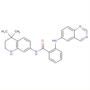 N-(4,4-dimethyl-1,2,3,4-tetrahydro-quinolin-7-yl)-2-(quinazolin-6-ylamino)benzamide Structure,645418-93-5Structure