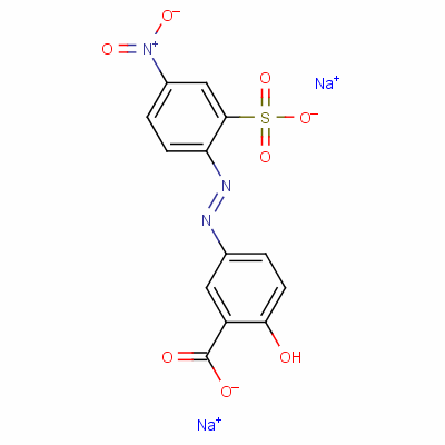 2-羟基-5-[(4-硝基-2-硫苯基)氮杂]-苯甲酸二钠结构式_6470-97-9结构式