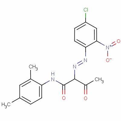 Butanamide, 2-[(4-chloro-2-nitrophenyl) azo]-n-(2,4-dimethylphenyl)-3-oxo- Structure,6486-26-6Structure