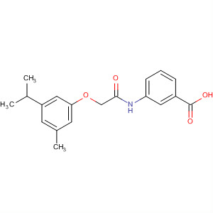 3-(2-(3-异丙基-5-甲基苯氧基)乙酰氨基)苯甲酸结构式_649773-60-4结构式