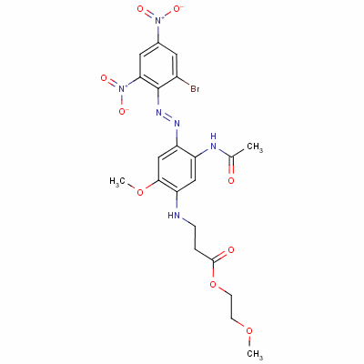 -Alanine, n-[5-(acetylamino)-4-[(2-bromo-4,6-dinitrophenyl)azo]-2-methoxyphenyl]-, 2-methoxyethyl ester Structure,6522-67-4Structure