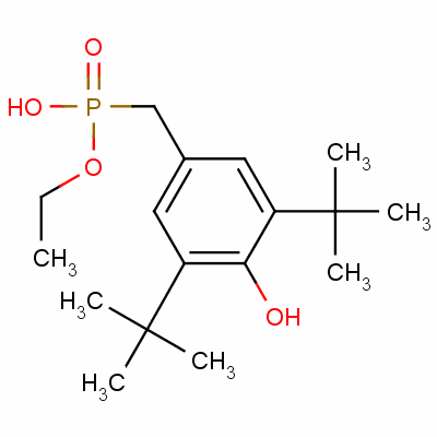Monoethyl 3,5-di-tert-butyl-4-hydroxybenzylphosphonate Structure,66165-37-5Structure