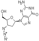 3-叠氮基-2-脱氧鸟苷结构式_66323-46-4结构式