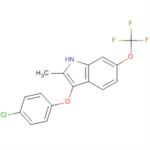 1H-Indole, 3-(4-chlorophenoxy)-2-methyl-6-(trifluoromethoxy)- Structure,668455-64-9Structure
