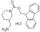 3-氨基甲基-1-N-fmoc-哌啶盐酸盐结构式_669713-56-8结构式
