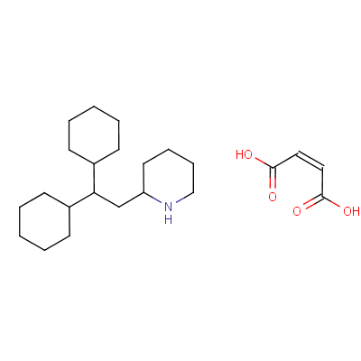 马来酸哌克昔林结构式_6724-53-4结构式