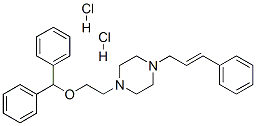 1-[2-(二苯基甲氧基)乙基]-4-(3-苯基-2-丙苯基)-哌嗪结构式_67469-57-2结构式
