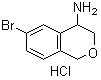 6-溴-3,4-二氢-1H-2-苯并吡喃-4-胺盐酸盐结构式_676134-73-9结构式