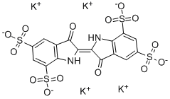 靛蓝四磺酸钾结构式_67627-19-4结构式