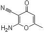 2-氨基-6-甲基-4-氧代-4H-吡喃-3-甲腈结构式_67643-16-7结构式