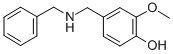 4-苄基氨基甲基-2-甲氧基苯酚结构式_69875-94-1结构式