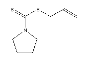 烯丙基1-吡咯烷二硫代甲酸酯结构式_701-13-3结构式
