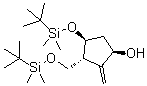 (1R,3r,4s)-4-((叔丁基二甲基甲硅烷基)氧基)-3-(((叔丁基二甲基甲硅烷基)氧基)甲基)-2-亚甲基环戊醇结构式_701278-56-0结构式