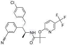 N-[(1S,2S)-3-(4-氯苯基)-2-(3-氰基苯基)-1-甲基丙基]-2-甲基-2-[(5-(三氟甲基)吡啶-2-基)氧基]丙酰胺结构式_701977-09-5结构式