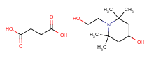 丁二酸与 4-羟基-2,2,6,6-四甲基-1-哌啶醇的聚合物结构式_70198-29-7结构式
