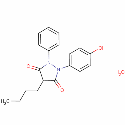 一水合羟基保泰松结构式_7081-38-1结构式